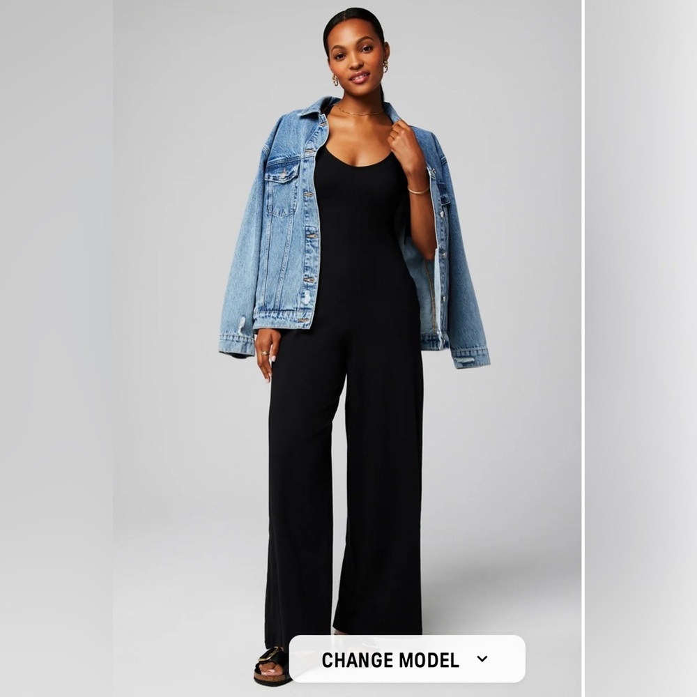 Fabletics Cloud Jersey Wide Leg Onesie - Size L - NWT